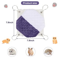 7.9×7.9Inch Guinea Pig Hammock, Rat Hammock & Ferret Hammock for Cage – Small…