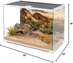 Beautiful Blue Sky Oasis Background for Terrariums – 36×18 Durable Polyester