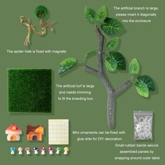 Jumping Spider Enclosure,6x6x10 in Spider Enclosure Easy Assembly with DIY Ju…