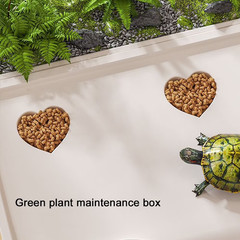 Turtle Tank, Turtle Aquarium with Basking Platform and Bottom Drainage,Basking L
