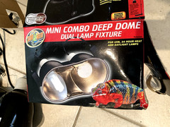 Zoo Med Mini Combo Deep Dome Heat Lamp Fixture 4 Sockets + Spring Clips 4 Iguana
