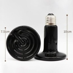 Pet Heating Lamp Black Infrared Ceramic Reptile Heat Emitter Turtle Warm Bulbs