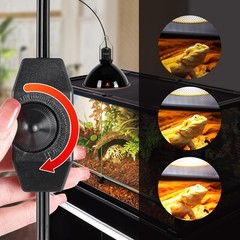 Upgrade Reptile Light Fixture with Dimming,8.5 inch Deep Dome Lamp Fixture fo…