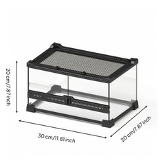 Reptile Terrarium Ventilated Terrarium with Screen Top Reinforced for Pet