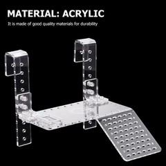 Turtle Basking Platform Acrylic Wall Mount Floating Ramp Reptile Tank Rest Shelf