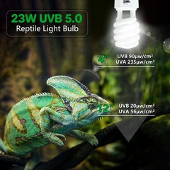 UVA UVB Reptile Light 5.0 Tropical 100 Compact Fluorescent Lamp 23W