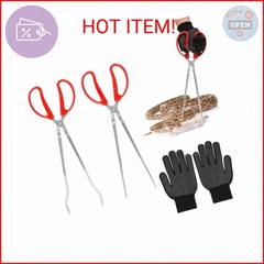 15 Inch Snake Feeding Tongs, 2 PCS Stainless Steel Reptile Tongs, Extra Long Lar
