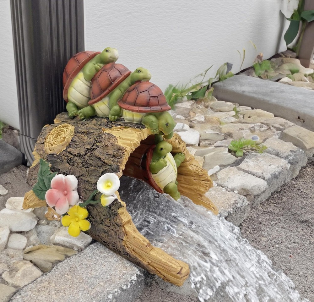 Turtle Statue Deco Rain Gutter Diverter Extension Downspout Splash Block | Ec…