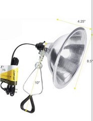2 Lamps Simple Deluxe 150W Reptile Ceramic Heat Bulb with 8.5 Inch Clamp Lamp