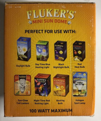 Flukers Mini Sun Dome Deep Flush Mount Lamp 5.5 in 100 Watt Max Turtles Reptiles
