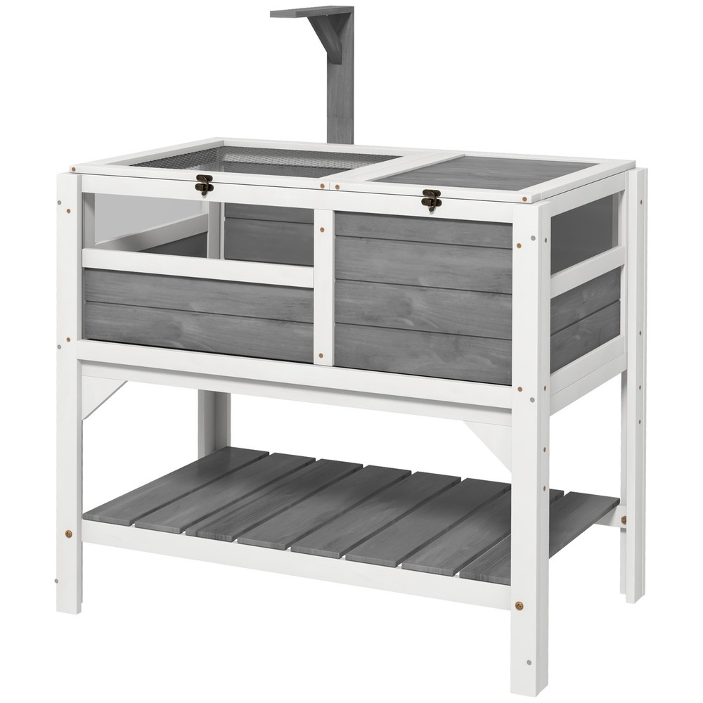Indoor Tortoise Habitat w/ Storage Shelf – Weather-Protected Tortoise Enclosure