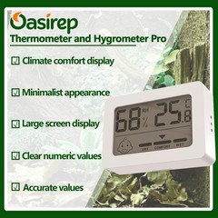 Reptile Thermometer Hygrometer with Climate Comfort Indicator, Fast Accurate …