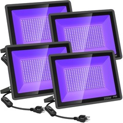 YANYCN 4 Pack 300W LED Black Flood Light, 4pack led black light,