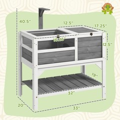Indoor Tortoise Habitat w/ Storage Shelf – Weather-Protected Tortoise Enclosure