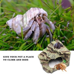 Hermit Crab Hideout Resin Simulation Stone Reptile Cave Hideout Hermit Crab