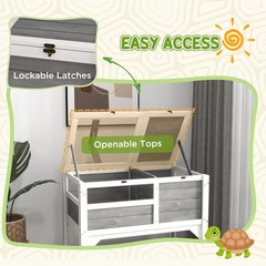 Indoor Tortoise Habitat w/ Storage Shelf – Weather-Protected Tortoise Enclosure