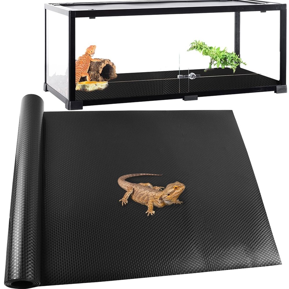 24 × 118″ Large Reptile Carpet,Bearded Dragon Tank Accessories,Reptile Mat, L…