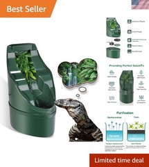 Reptile Chameleon Cantina Fountain – Continuous Water Dripper & Feeding Tools