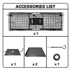 Animal Cage Trap 32 X 13 X 10 inch Double Door Animal Cage Trap Metal Trap Ca…