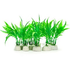 COMSUN 10 Pack Artificial Aquarium Plants, Small Size 4 inch Approximate Heig…