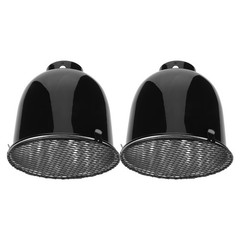 2Pcs Reptile Lamp Dome Cage Black Aluminum Reflective Guard for Heat Lamp Safety