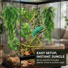 Reptile Plants Terrarium Decor, Hanging Reptile Vines, Flexible Bendable Jung…