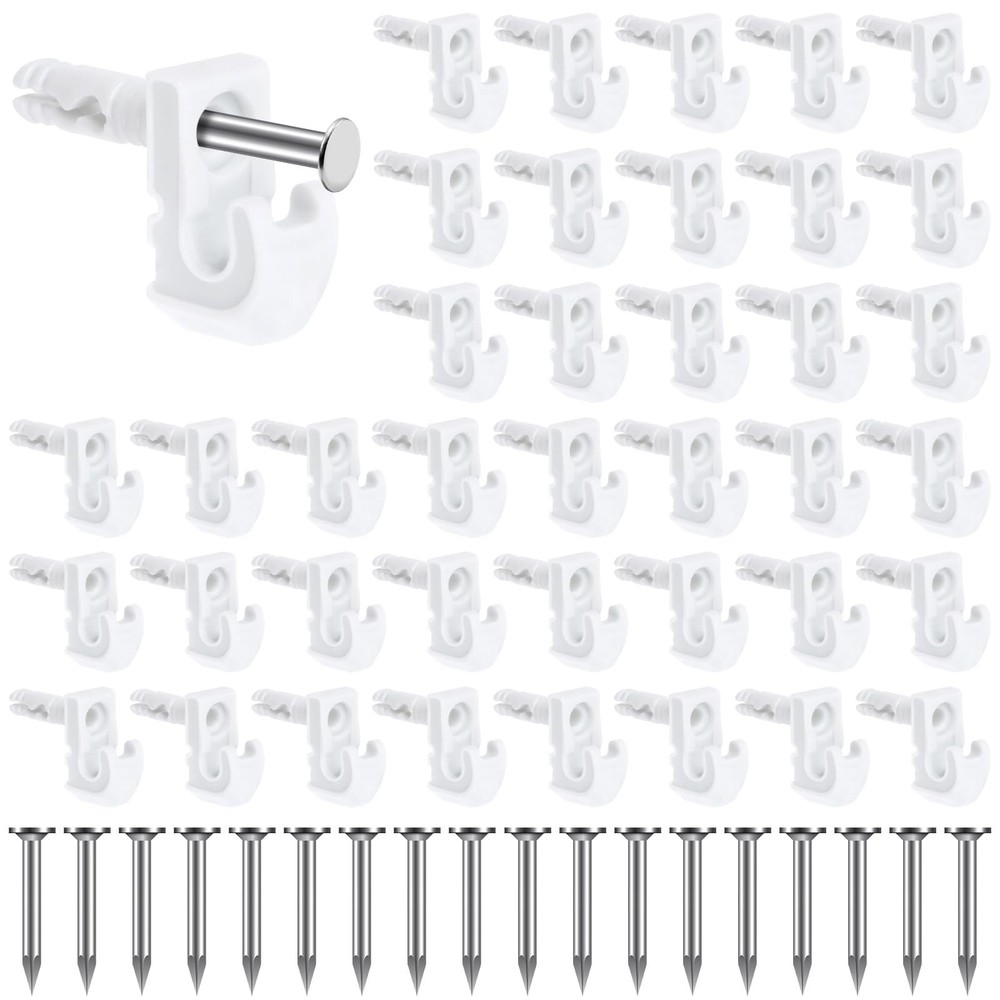48 Pack Back Wall Clips for Drywall, Heavy Duty Shelf Clips for Wire Shelving…
