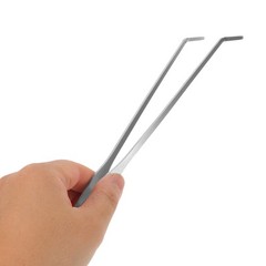 6Pcs Silver Stainless Steel Aquarium Plant Tweezers Round Nose Feeding Tool