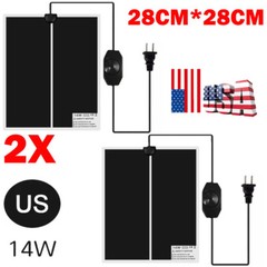 2x 14W 28*28CM Pet Reptile Heater Under Tank Heating Pad Aquarium Lizard Mat NEW
