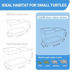 GOZILLA Turtle Tank Kit(Tank+Lamp+Filter), Upgrade PC Turtle Tank Starter Kit…