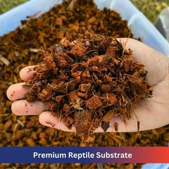 Coconut Chip Substrate for Reptiles by ReptiPlus – 10 LB Compressed Block Expand