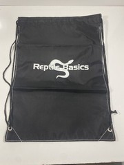 Snake Reptile Basics Bag Medium 13 x 19 inches, Black, Drawstring, Sewn Corners