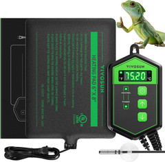Reptile Heating Pad 6X8 Inch with Thermostat Combo under Tank Terrarium Heating