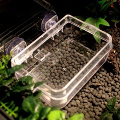 2pcs Reptile Water Dish Transparent Basin Lizard Feeder Anti-Escape Feeding Bowl
