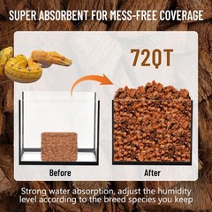 Coconut Chip Substrate 10LB for Reptiles – Ideal Bedding for Snakes Lizards
