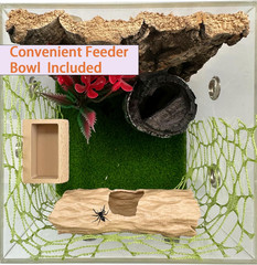 6Pcs Jumping Spider Accessories Set,Tree Jumping Spider Climbing Toy with Cave,
