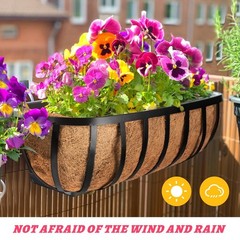 LAVEVE 30 Inches Trough Coco Liner Replacement for Plant Hanging Basket, 2 Pc…
