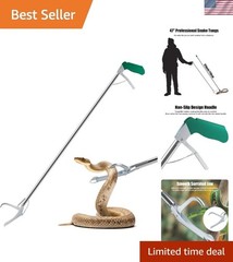 47″ Heavy Duty Snake Tongs – Safe, Wide Jaw Reptile Handling Tool