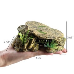 Leopard Gecko Hide Small Reptile Resin Basking Rock Cave Lizard Habitat Decor