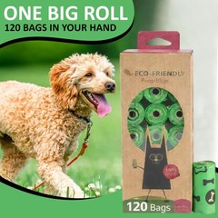 Dog Poop Bags – 120 Count Compostable Biodegradable Plant Based Pet Waste Bag…