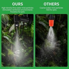 Reptile Misting System with Timer | Reptile Mister with 360°Adjustable Mistin…
