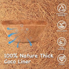LAVEVE 30 Inches Trough Coco Liner Replacement for Plant Hanging Basket, 2 Pc…