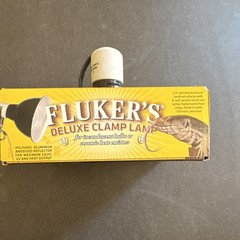 Fluker’s Deluxe Clamp Lamp 5.5 in Polished Aluminum Reflector 75W