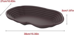Extra Large Reptile Bathing Pool Reptile Feeding Dish Water Bowl with Ramp Aq…