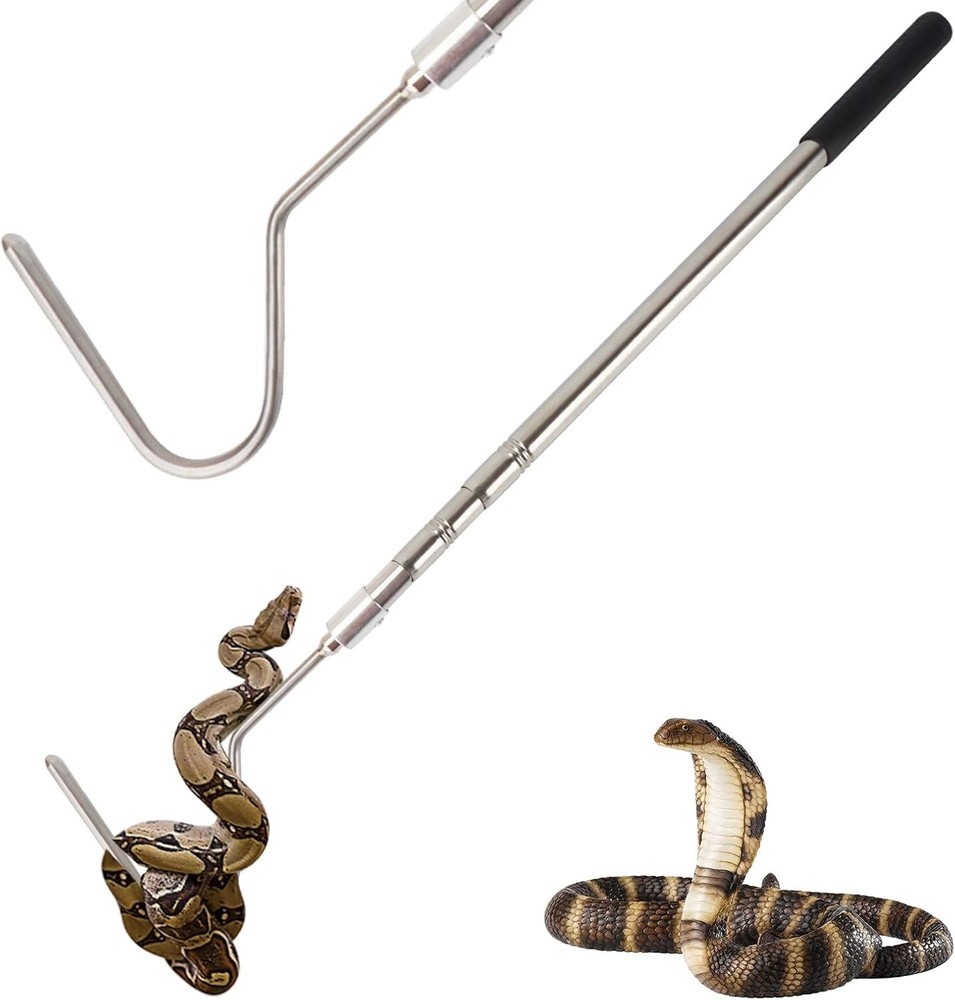 Snake Hook, Snake Grabber Tool Heavy Duty with 42 Inch Extensible Stainless