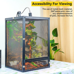 33 Gallon 360° Panoramic Foldable Reptile Terrarium Kit: Crested Gecko Tank and