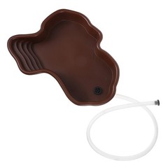 Light Brown Large Turtle Bathing Pool ABS Durable Reptile Soaking Tub