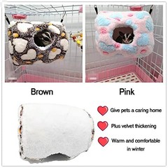 Sugar Glider Sleeping Pouch Small Animal Hammock, Hanging Bed Warm Cotton Nes…