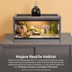 New Age Pet ECOFLEX Small 24″ Reptile Habitat Enclosure, Glass Front Terrarium f