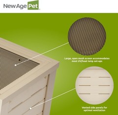 Glass Front Reptile Habitat Enclosure, Easy to Clean Design =